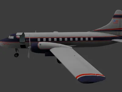 Airplane Low-poly 3D model by tariqsf75