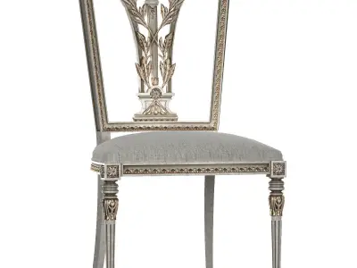 Ebanista Dauphine chairs Low-poly 3D model