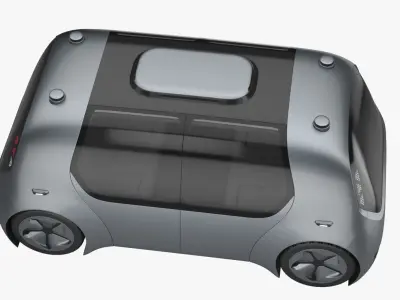 Self-Driving Shuttle Concept 3D model purchase