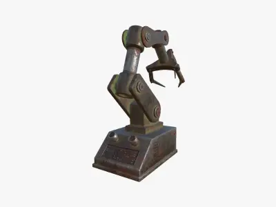 Robotic Hand A09 Destroyed - Machinery Industrial Design Low-poly 3D model