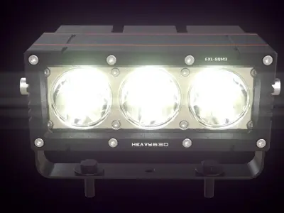External LED work light SQM3 3D model