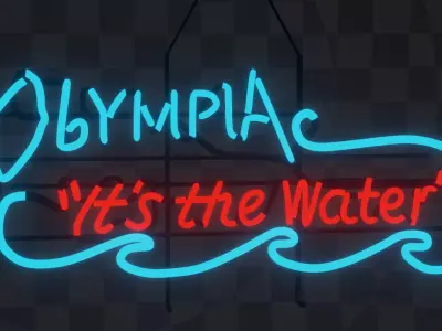 Neon Sign - Olympia Brewing Company Low-poly 3D model
