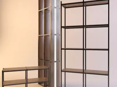 Shelves industrial style Free 3D model