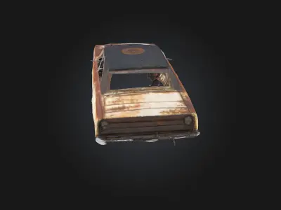 Rusty Muscle Car  Faded Power from the Glory Days 3D model