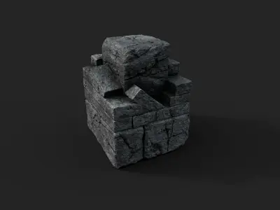 Old Ruin 3 Low-poly 3D model