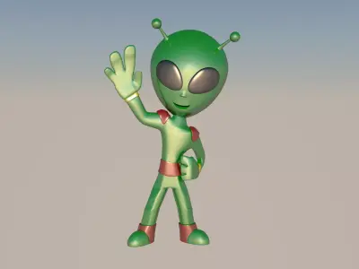 3D Alien Character 3D model