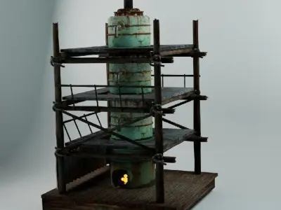 fuel tank 3d model Low-poly 3D model