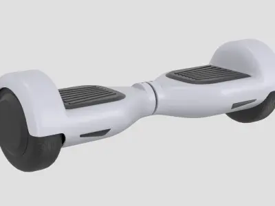 Self-Balancing Smart Scooter Electric Hoverboard 3D model