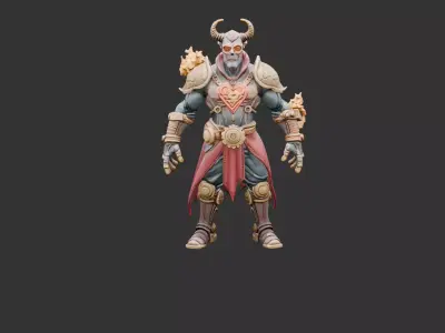 Clockwork Alchemist Low-poly 3D model