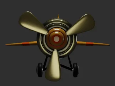 Cartoon toy airplane - 3D Model 3D model