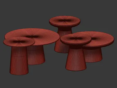 Coffee and Side Tables West Elm Part 02 3D model
