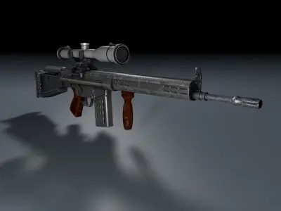 Hecker koch G3 Sniper Rifle 3D model