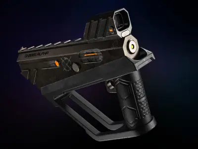 Sci-fi gun Free low-poly 3D model buy