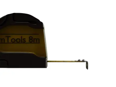 Adjustable tape measurement tool Low-poly 3D model