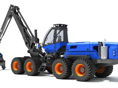 Forestry Harvester 3D model buy