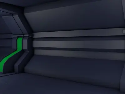 sci fi corridor  3D model 69