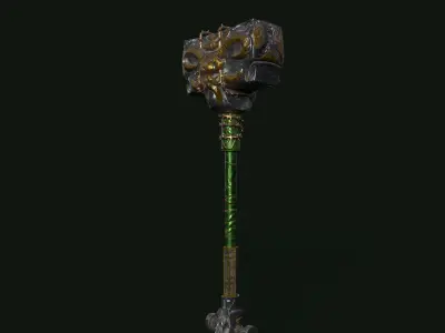 War Hammer 02 V2 Low-poly 3D model