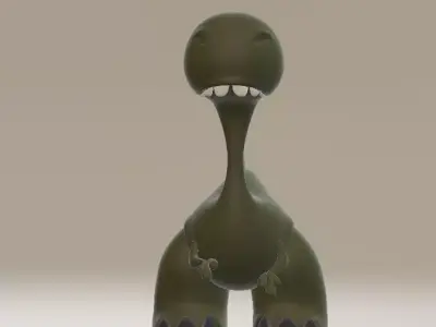Cartoon Dinosaur 3D print model