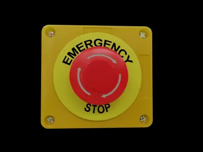 Emergency Stop Button 3D model