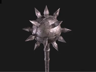 Medieval Mace Low-poly 3D model shop