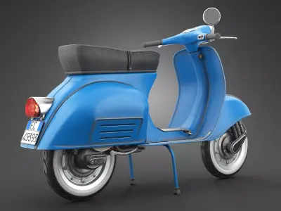 Motor Scooter Vespa PBR 3D model