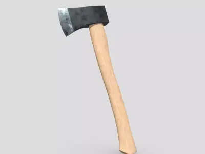 Hatchet 2 axe Low-poly 3D model