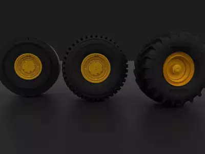 Tires Truck hi-poly 3D model 3D model