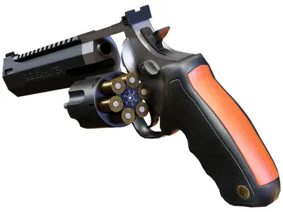 Taurus Raging Hunter Revolver  44 Mag Low-poly 3D model