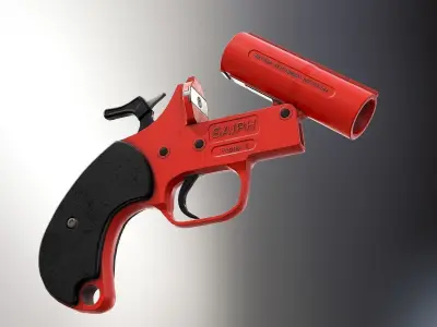 Flaregun - Model and Textures Low-poly 3D model
