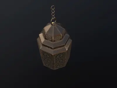 Vintage Lantern PBR Game Ready Low-poly 3D model