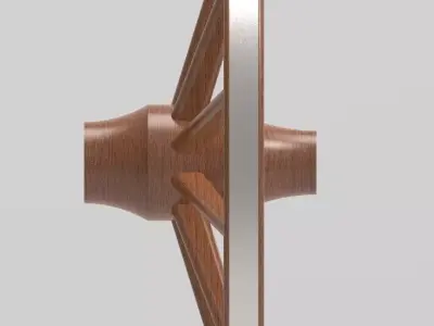 Wooden wheel Free 3D model