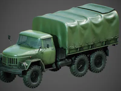 Zil 131 Truck Low-poly 3D model