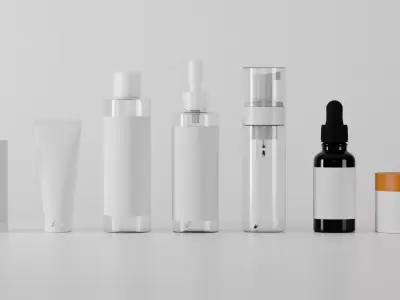 Skincare Cosmetics Pack Free 3D model