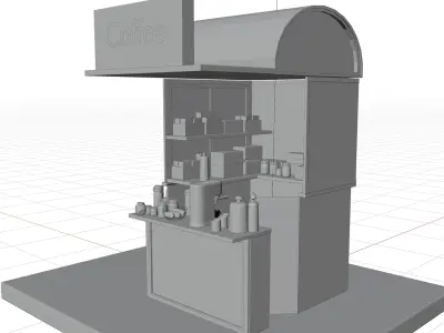 stylized coffee shop  3D model