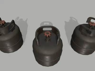Propane Tank Low-poly 3D model 4