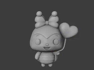 Valentine ladybug 01 3D print model