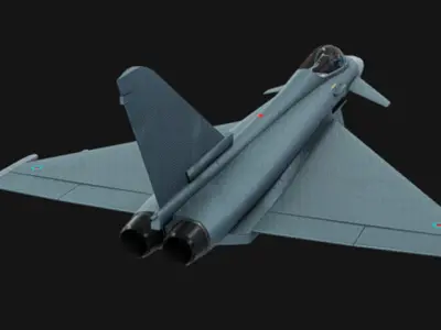 Eurofighter Typhoon Low-poly 3D model