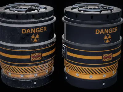  Sci-Fi Cargo Containers And Barrels X9 Package 