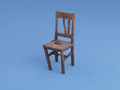 lowpoly chair Free low-poly 3D model
