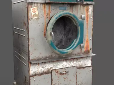 Old Dryer Of The Abandoned Hospital  Low-poly 3D model