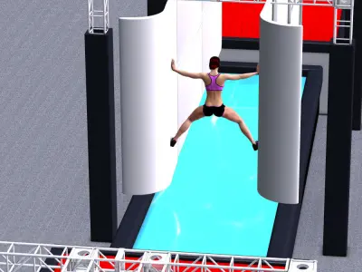  Ninja Obstacle Course 3D model