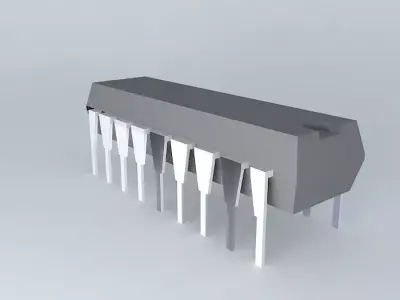 18 pin IC Free 3D model