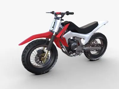 Dirt Bike Low-poly 3D model buy