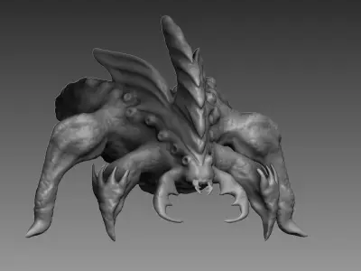 Highpoly Alien insect Free 3D model