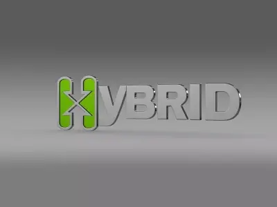 hybrid logo 3D model by Sergey from CGTrader