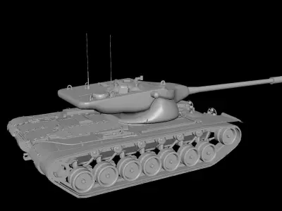 A67 T57  Low-poly 3D model