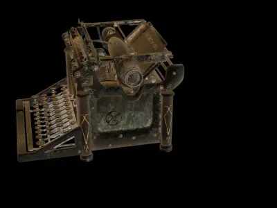 Vintage old Typewriter 3D model