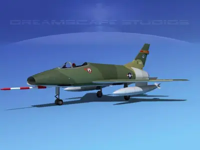 North American F-100E  Super Sabre MoNG 3D model