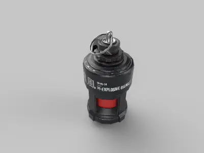 grenade fire extinguisher Low-poly 3D model