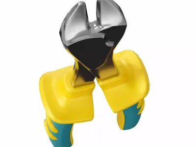 cutting plier 01 3D model